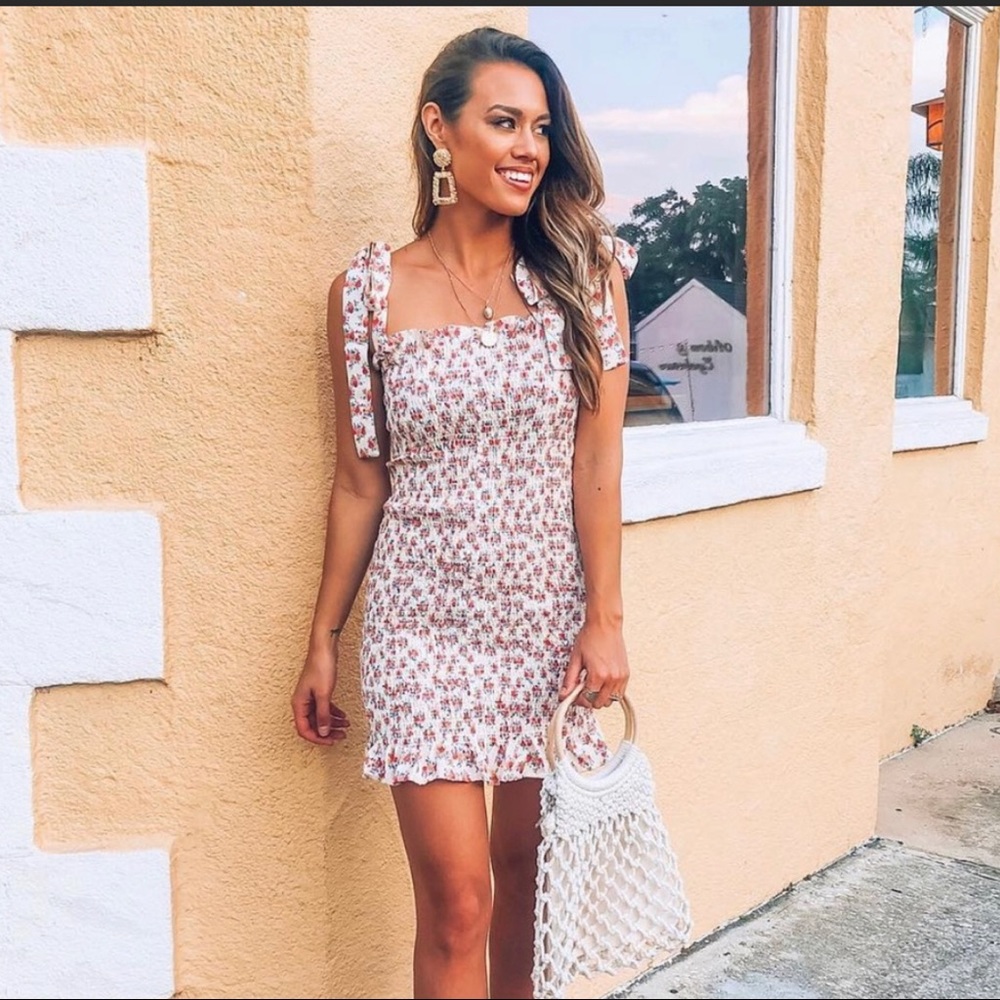 NWOT floral print smock dress